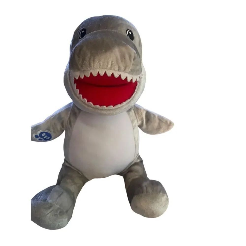 Build-A-Bear Workshop Gray White Great White Toothy Shark Plush Stuffed Animal